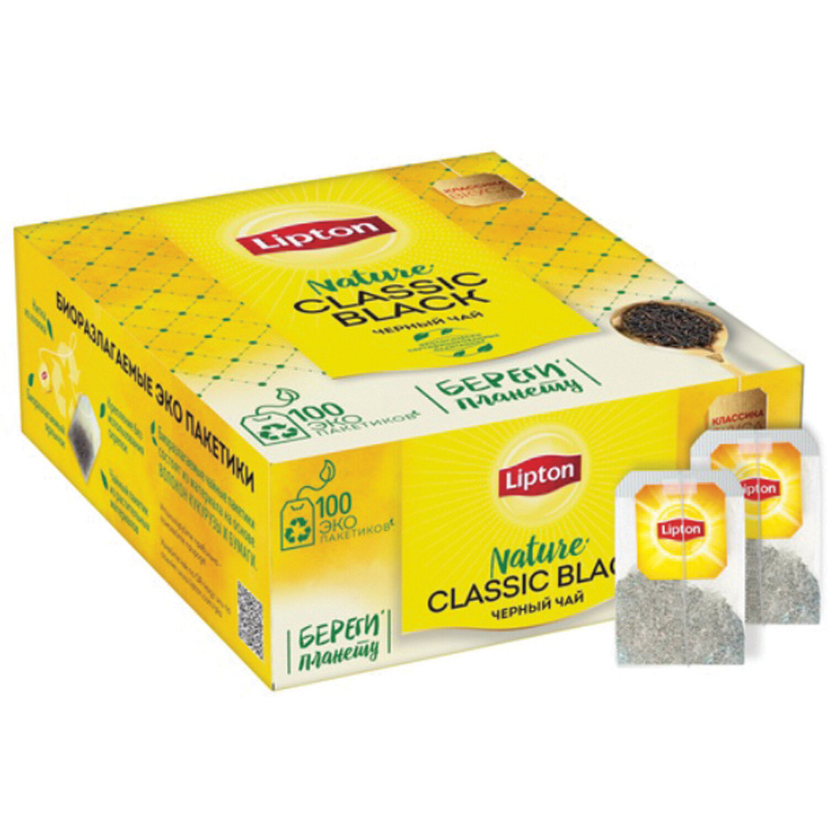 фото Черный чай lipton classic в пакетиках 2 г х 100 шт