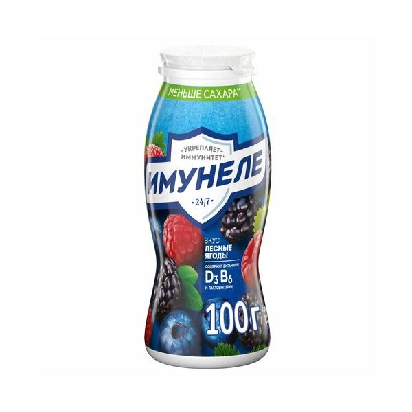 

Напиток кисломолочный Имунеле лесные ягоды 1,2% 100 г