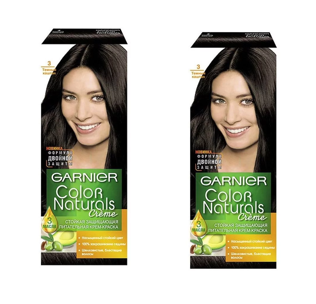 Краска для волос Garnier Color Naturals №3 Темный каштан 2 шт