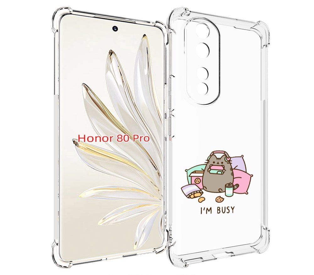 

Чехол MyPads я занятой для Honor 80 Pro, Прозрачный, Tocco