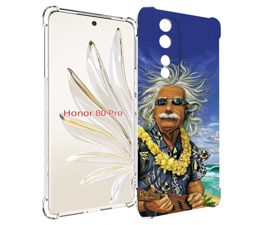 

Чехол MyPads энштейн на отдыхе для Honor 80 Pro, Прозрачный, Tocco