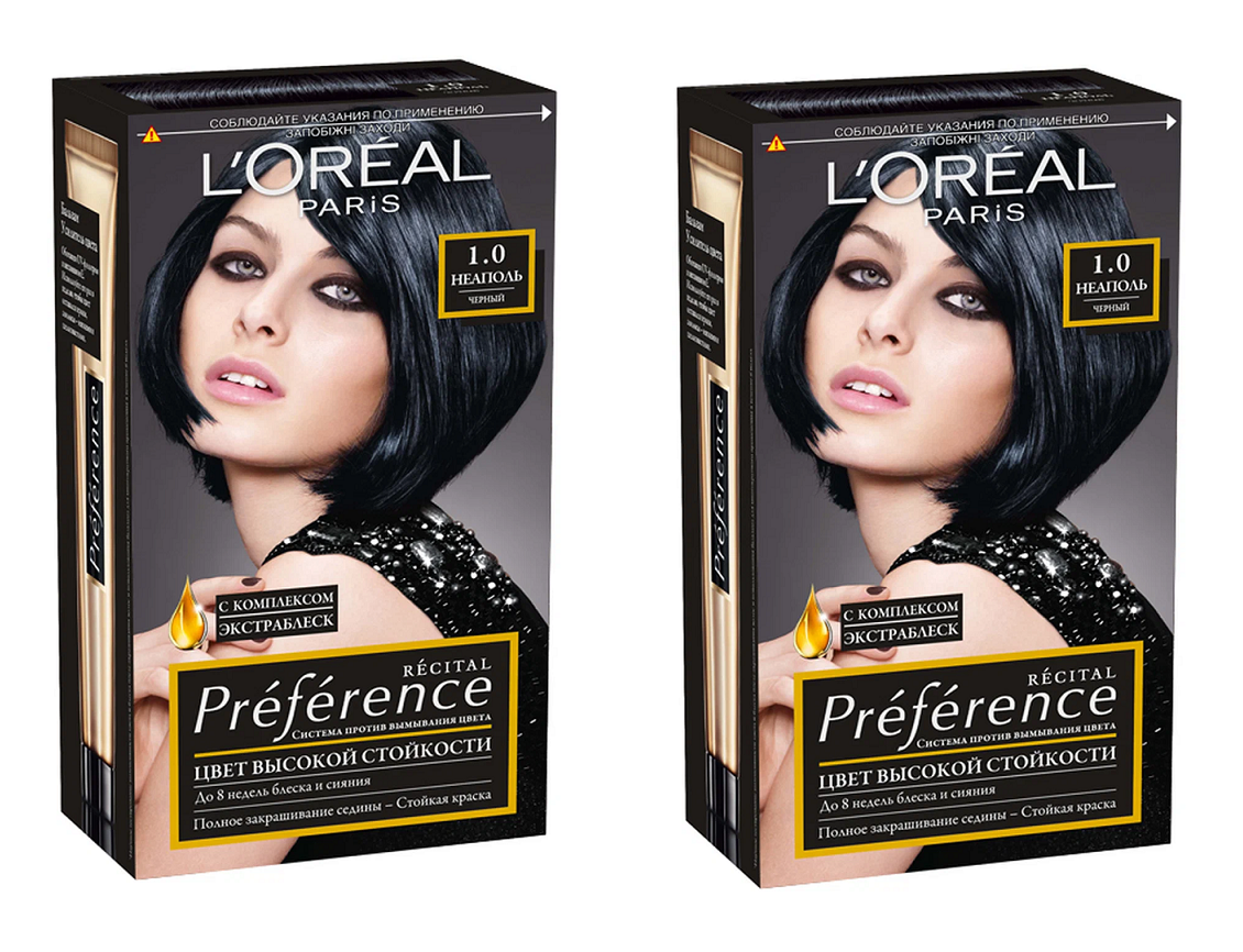 

Краска для волос L'Oreal Paris Preference 1.0 Неаполь черный 2 шт