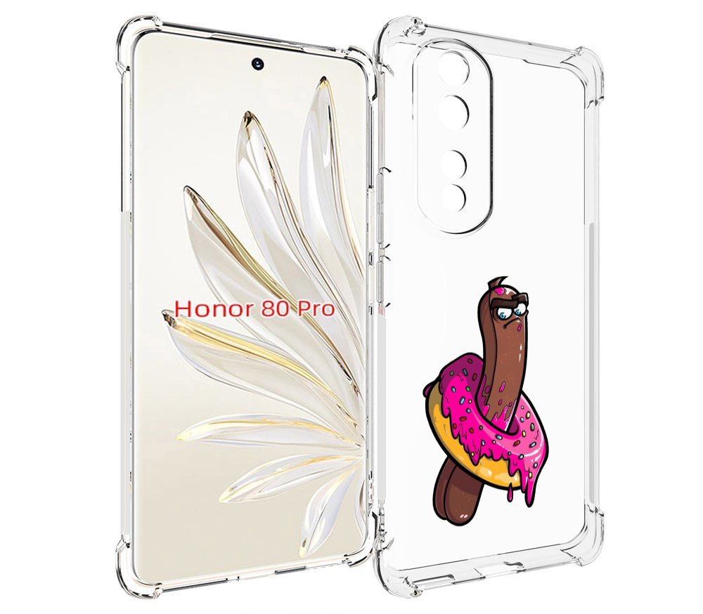 

Чехол MyPads эклер в пончике для Honor 80 Pro, Прозрачный, Tocco