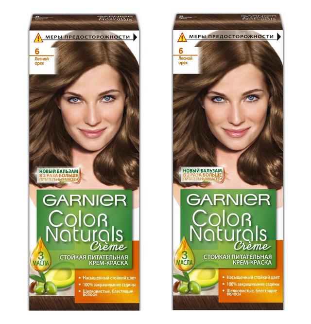 Краска для волос Garnier Color Naturals №6 Лесной орех 2 шт