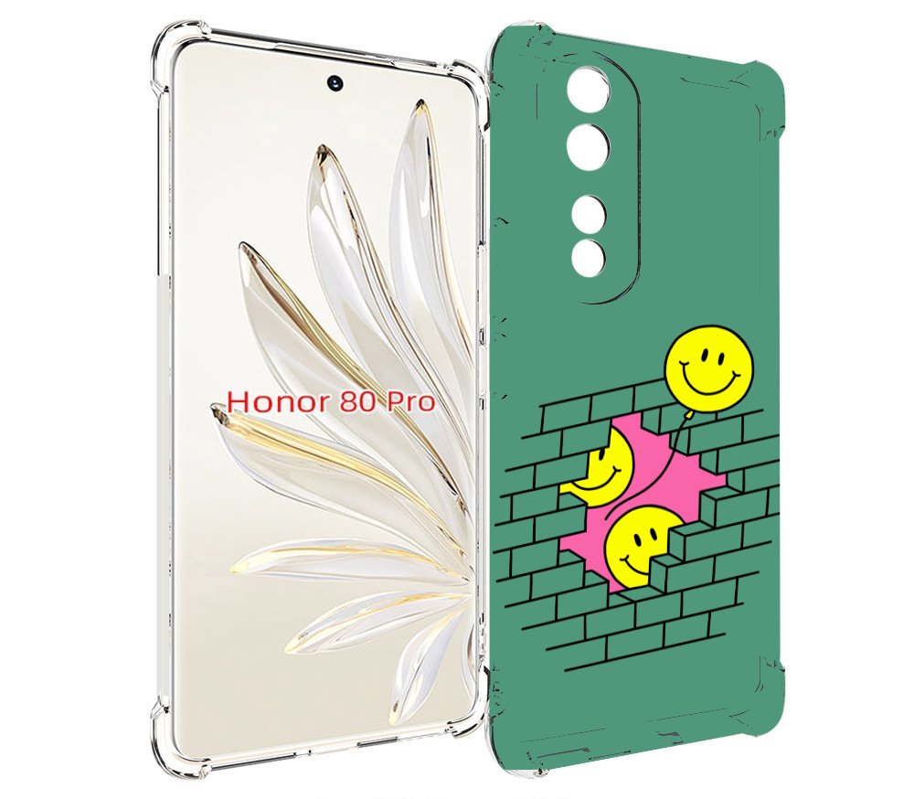 

Чехол MyPads шарики в стене для Honor 80 Pro, Прозрачный, Tocco