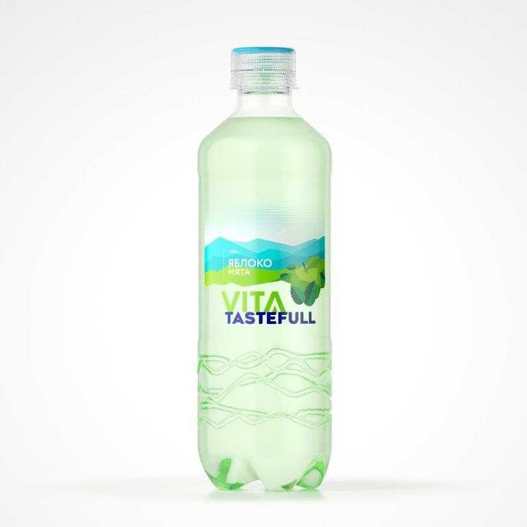 

Газированный напиток Vita Tastefull яблоко и мята среднегазированный 0,5 л