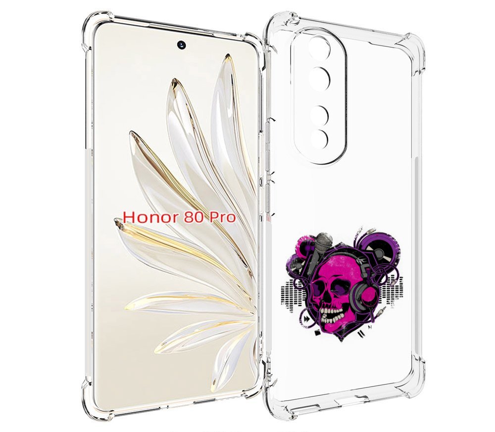 

Чехол MyPads череп 1 для Honor 80 Pro, Прозрачный, Tocco
