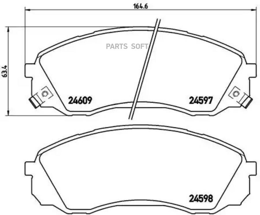 

Тормозные колодки brembo передние p30041