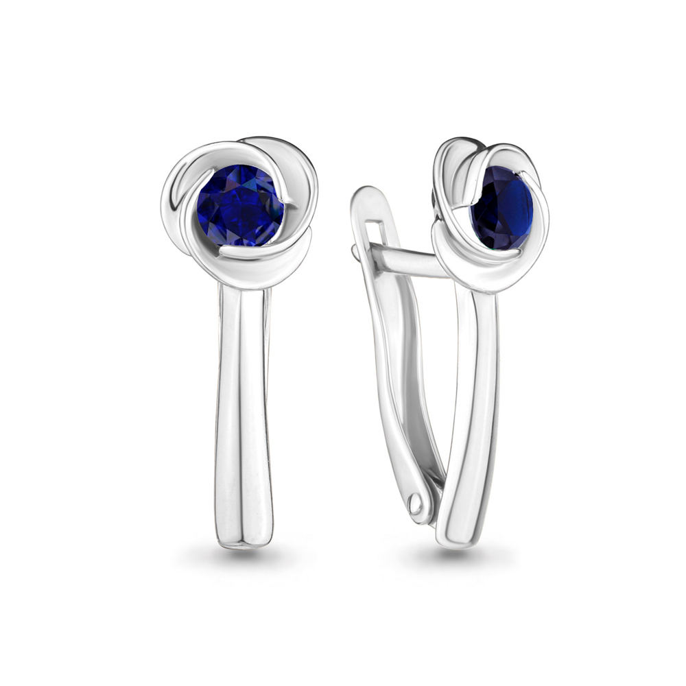 

Серьги из серебра с сапфиром Aquamarine 42886Н_925_р, 42886Н_925_р