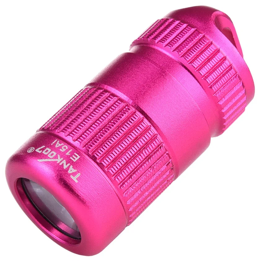 Светодиодный фонарь TANK007 E15pink карманный брелок розовый
