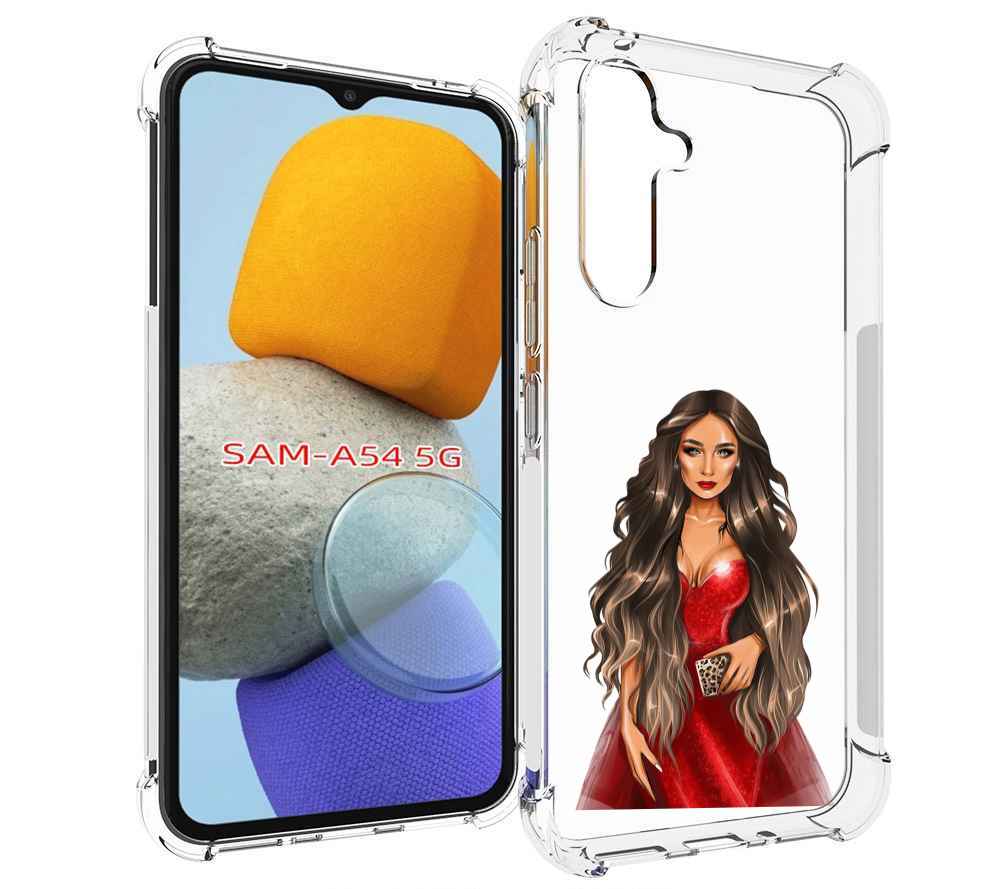 

Чехол MyPads девушка-в-вечернем-платье женский для Samsung Galaxy A54, Tocco
