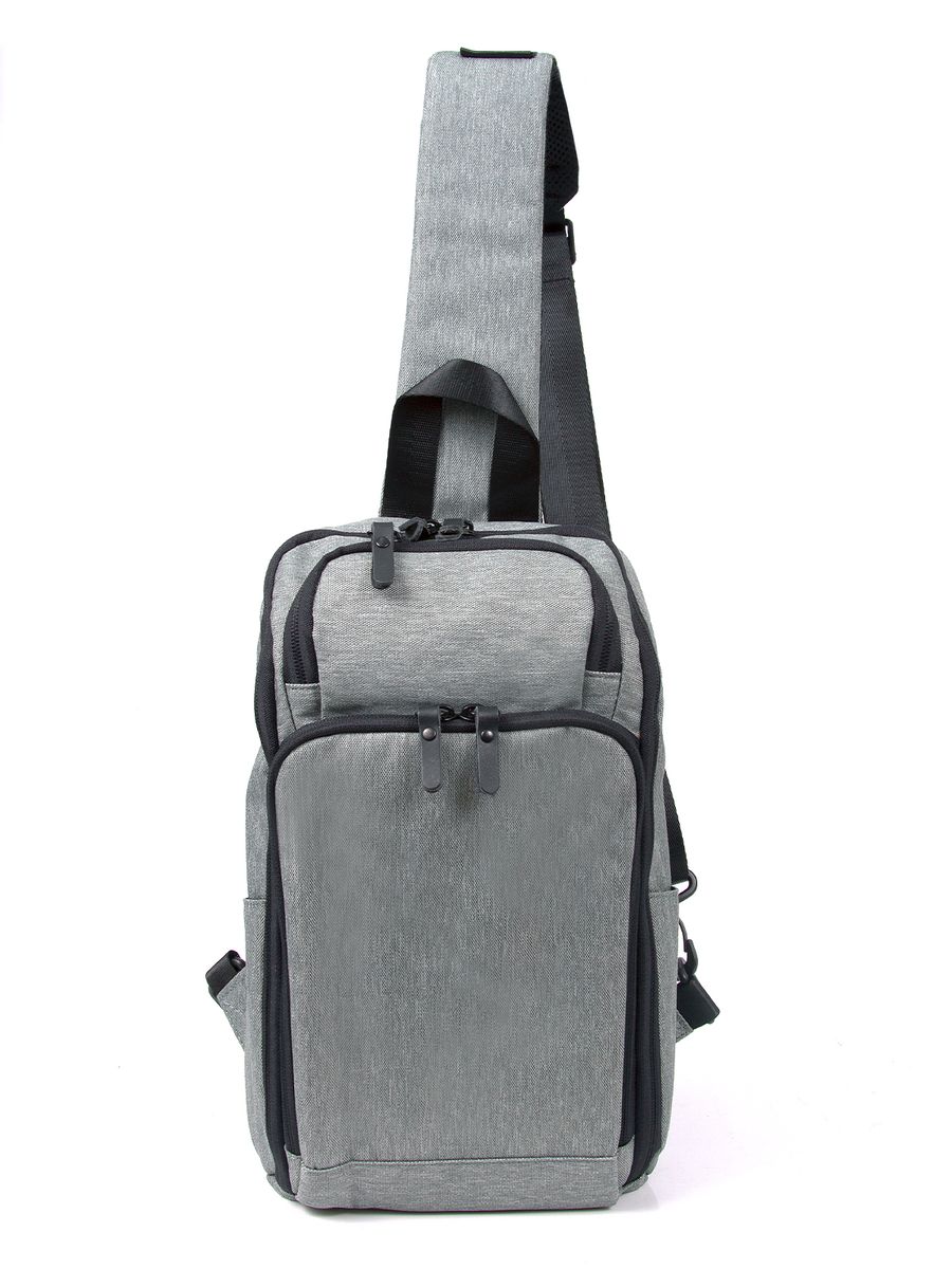 Сумка-слинг мужская UrbanStorm CH-BP-036-000002 серая, 35х20х12 см