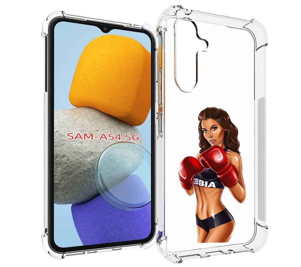 

Чехол MyPads девушка-в-боксерских-перчатках женский для Samsung Galaxy A54, Tocco