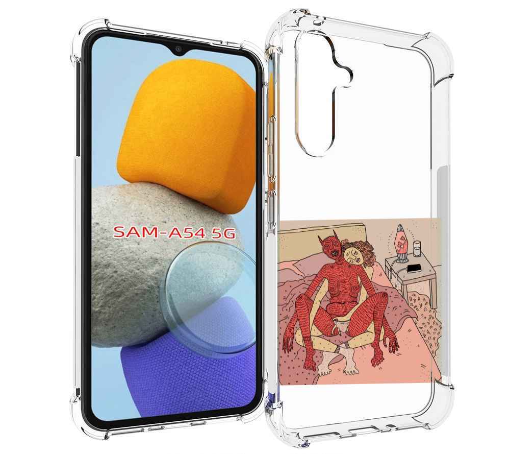 

Чехол MyPads девушка-без-кожи для Samsung Galaxy A54, Tocco