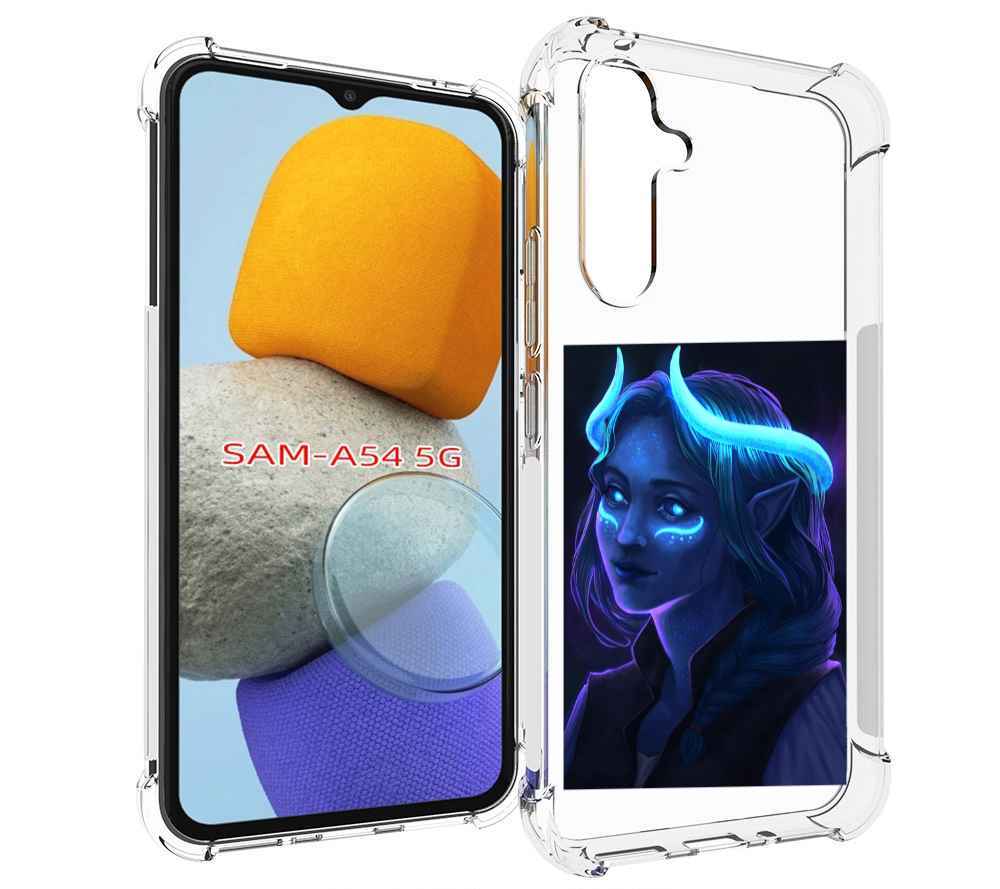 

Чехол MyPads девушка синяя ледяная женский для Samsung Galaxy A54, Tocco