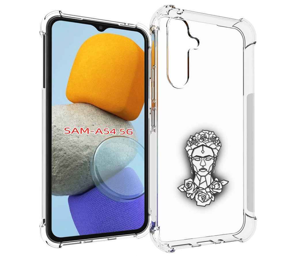 

Чехол MyPads девушка с цветами с гранями женский для Samsung Galaxy A54, Tocco
