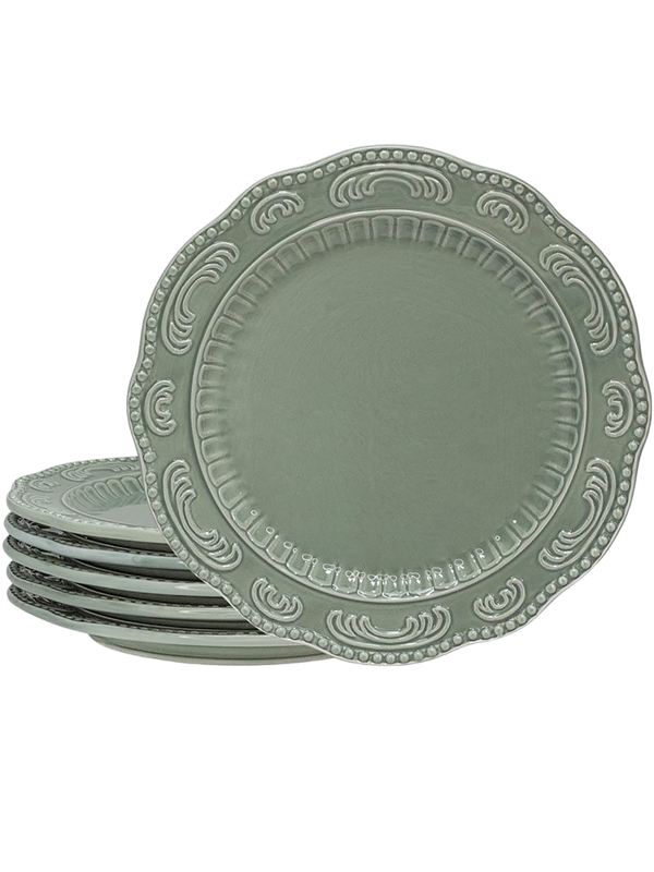 

Набор тарелок 6 шт керамика Lenardi Бавария 26см 110439, Серый