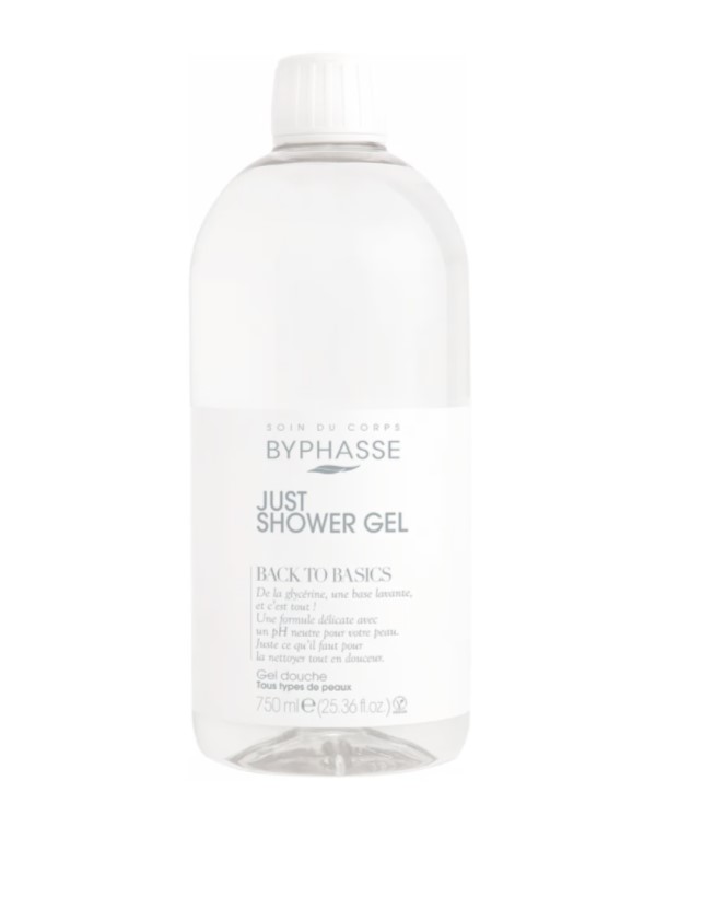 Купить Гель для душа Byphasse Back to basics Just shower gel 750 мл, Испания