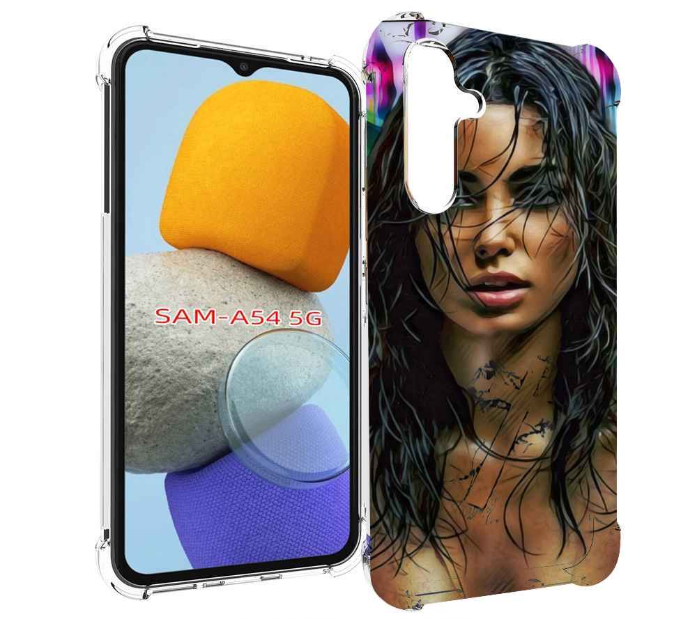 

Чехол MyPads девушка с мокрыми волосами женский для Samsung Galaxy A54, Tocco