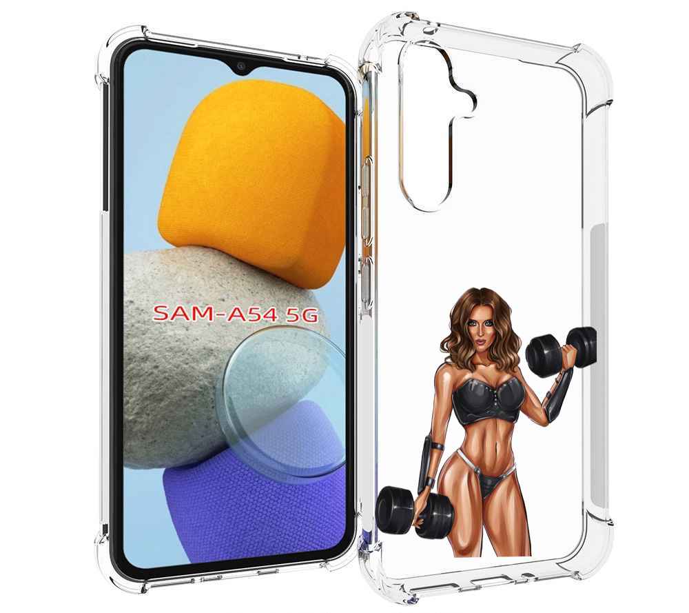 

Чехол MyPads девушка с гантелями спорт женский для Samsung Galaxy A54, Tocco