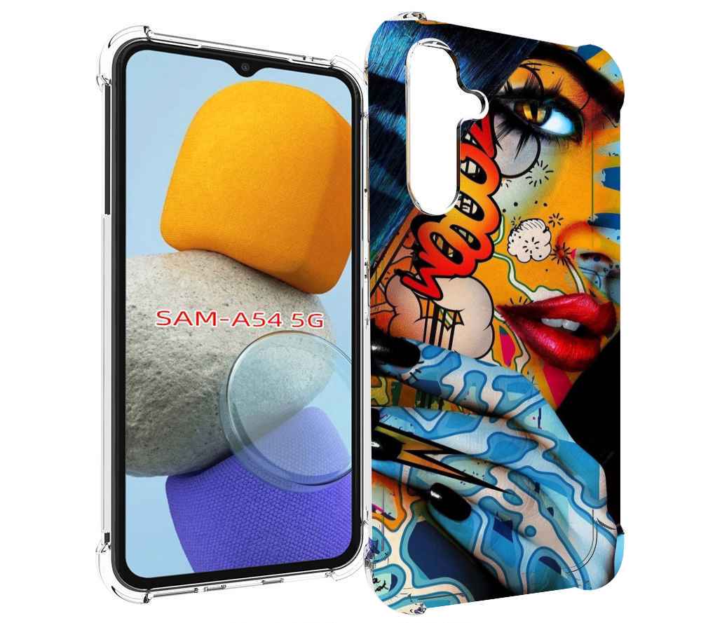 

Чехол MyPads девушка разрисованная краскам иженский для Samsung Galaxy A54, Tocco