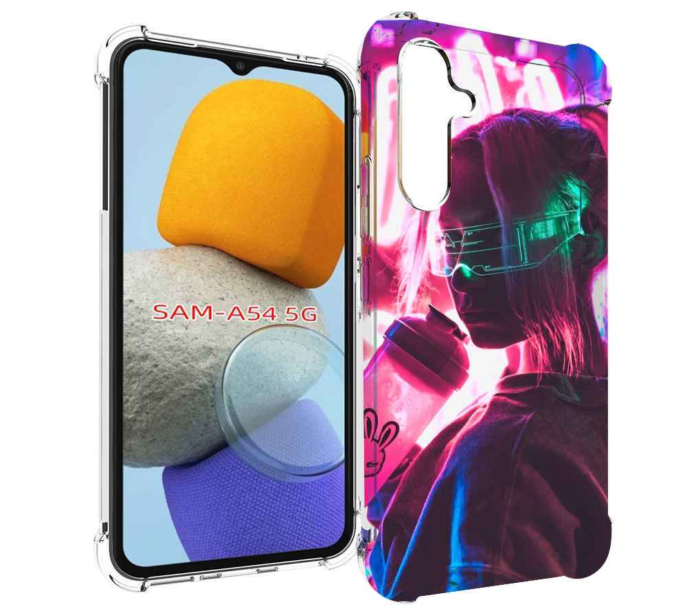 

Чехол MyPads девушка неоновый фон женский для Samsung Galaxy A54, Tocco