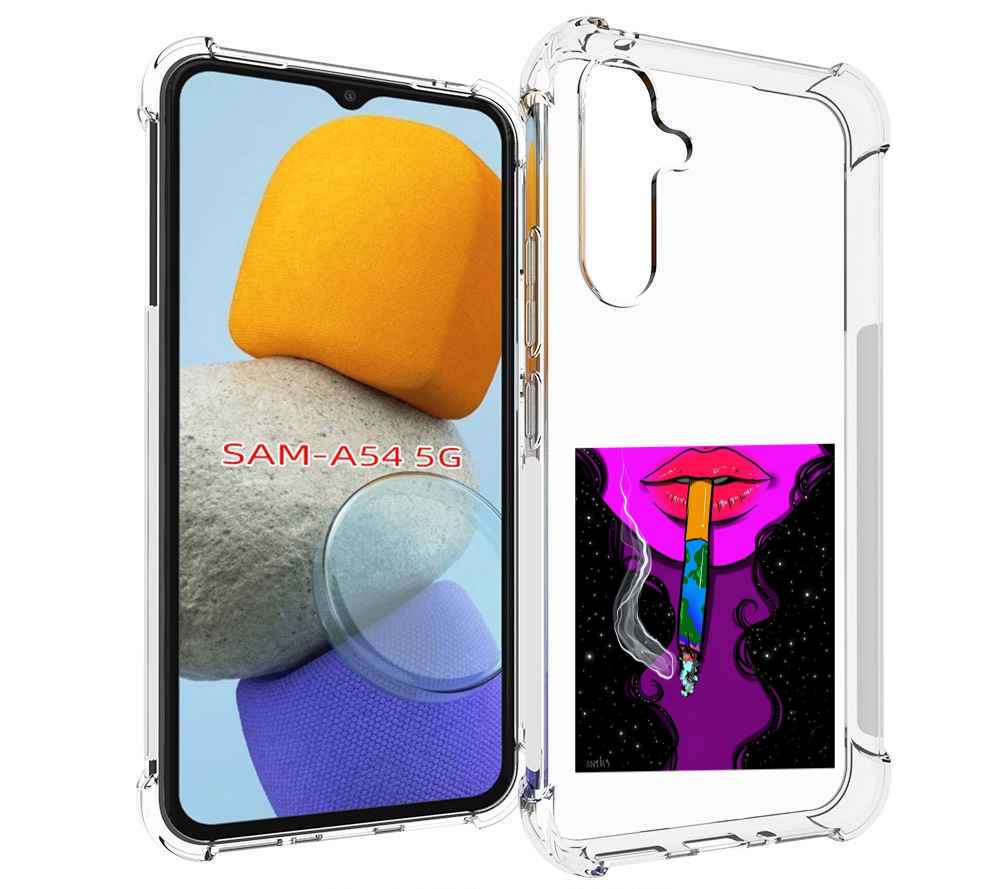

Чехол MyPads девушка курит землю женский для Samsung Galaxy A54, Tocco