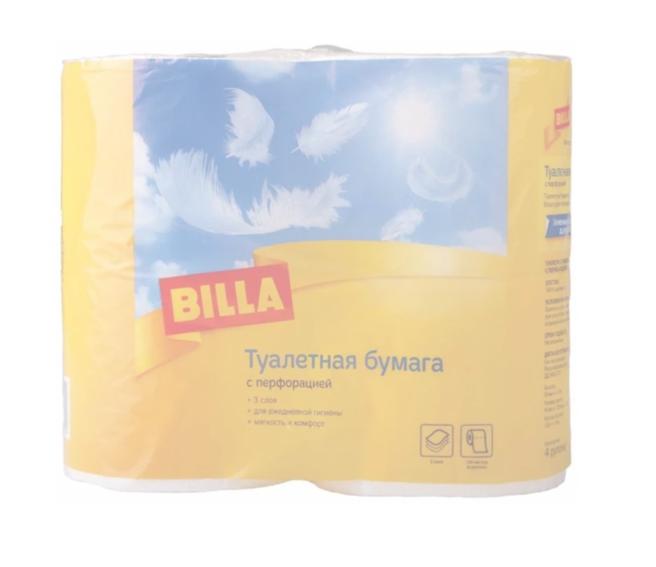 фото Туалетная бумага billa 4 шт