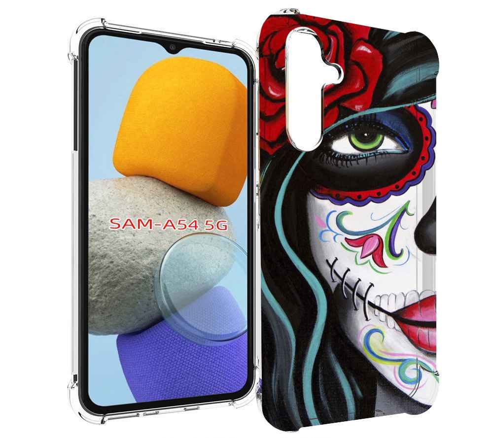 

Чехол MyPads девушка в масочке расписная женский для Samsung Galaxy A54, Tocco