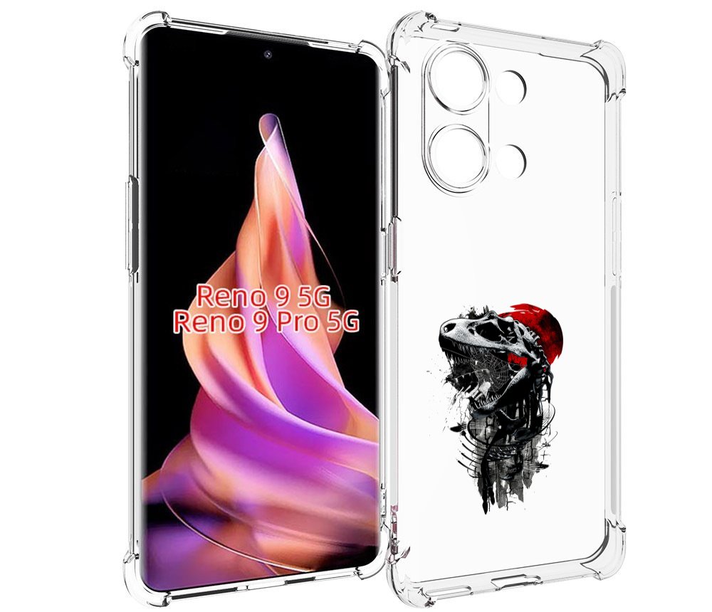 

Чехол MyPads вымерший динозавр для Oppo Reno 9/Reno 9 Pro, Прозрачный, Tocco