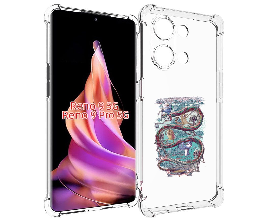 

Чехол MyPads время приключений страшилка для Oppo Reno 9/Reno 9 Pro, Прозрачный, Tocco