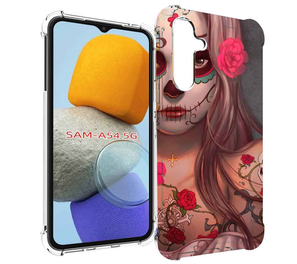 

Чехол MyPads девочка в рисунках для Samsung Galaxy A54, Tocco