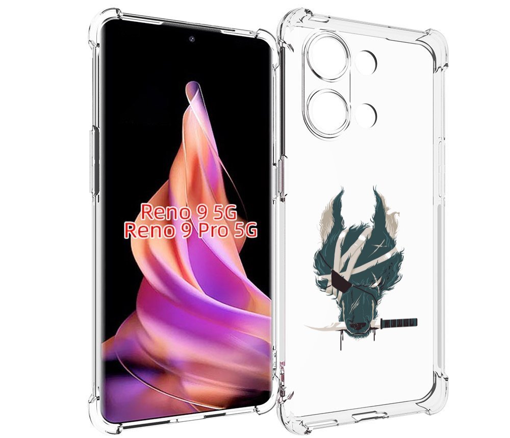 

Чехол MyPads волк-разбойник для Oppo Reno 9/Reno 9 Pro, Прозрачный, Tocco
