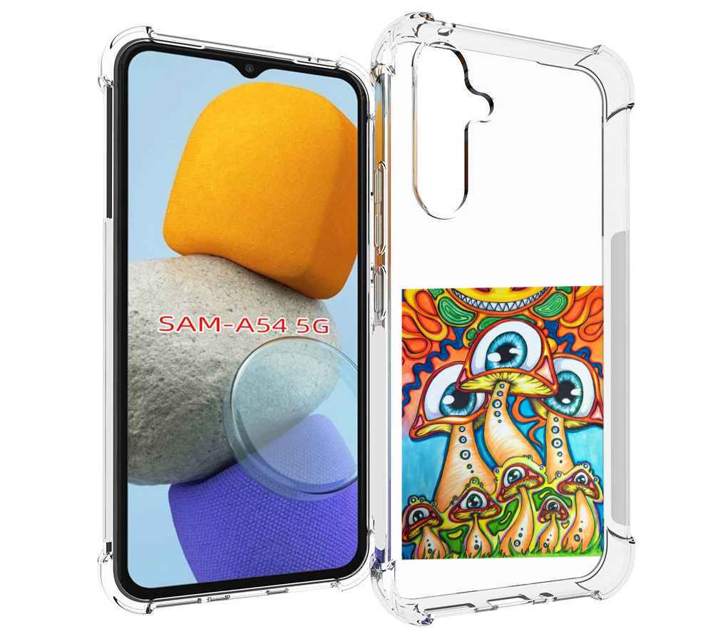 

Чехол MyPads грибы с глазами для Samsung Galaxy A54, Tocco