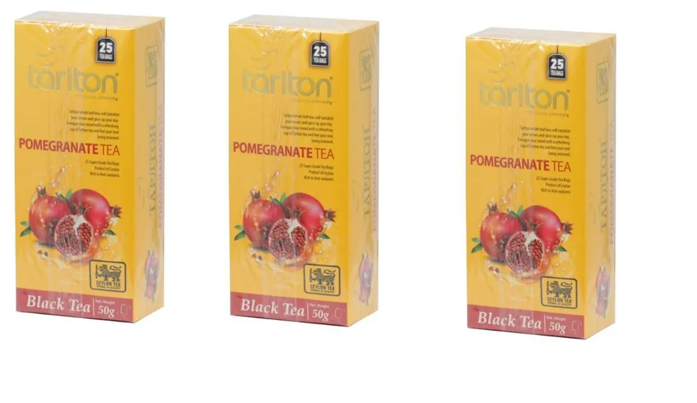 

Чай Tarlton чёрныйPomegranet 25 пакетиков, 50 г х 3 шт, Pomegrane