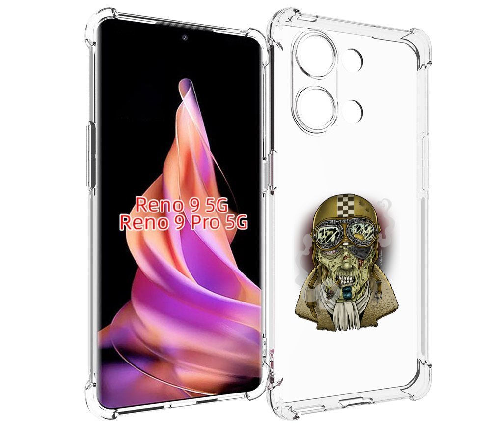 

Чехол MyPads военный зомби для Oppo Reno 9/Reno 9 Pro, Прозрачный, Tocco