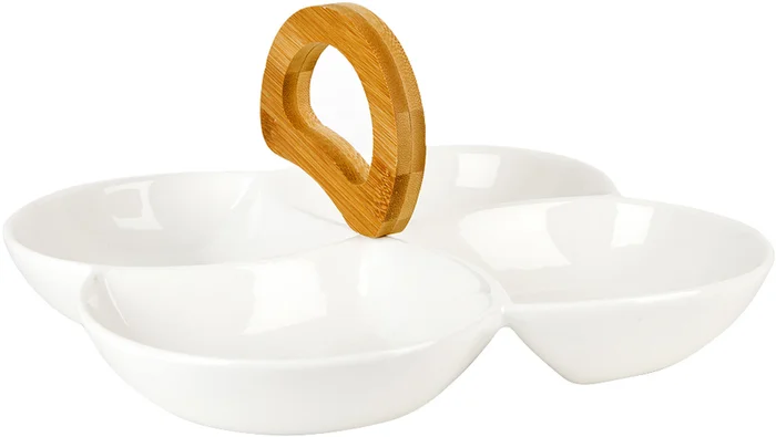 

Менажница фигурная для сервировки Nouvelle Home Naturel 26 х 26 х 13 см