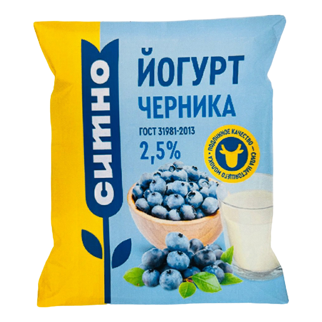 

Йогурт Ситно с черникой 2,5% 500 г