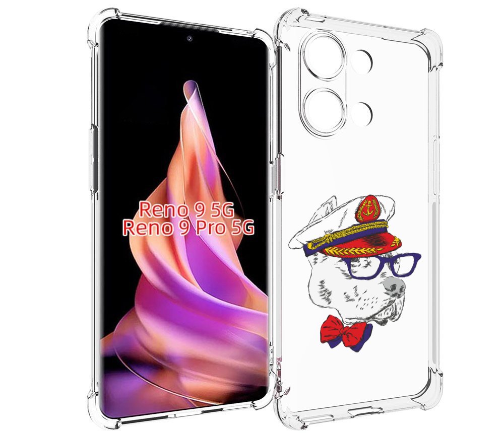 

Чехол MyPads бульдог для Oppo Reno 9/Reno 9 Pro, Прозрачный, Tocco