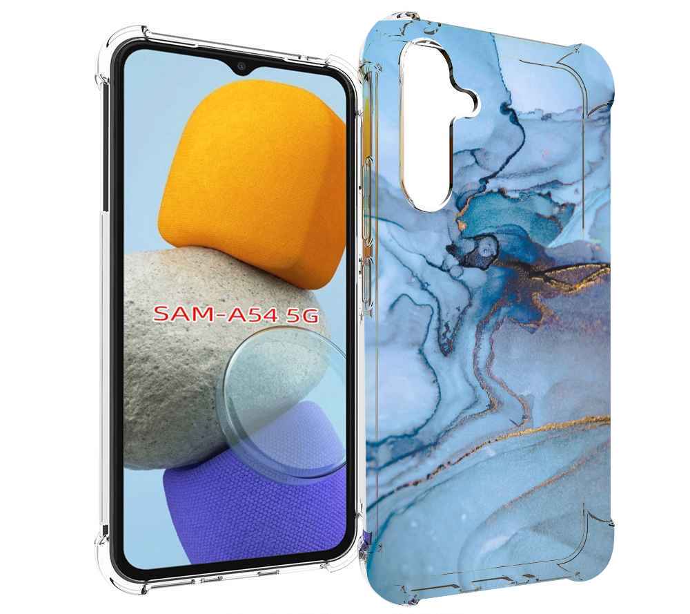 

Чехол MyPads голубой мрамор для Samsung Galaxy A54, Tocco