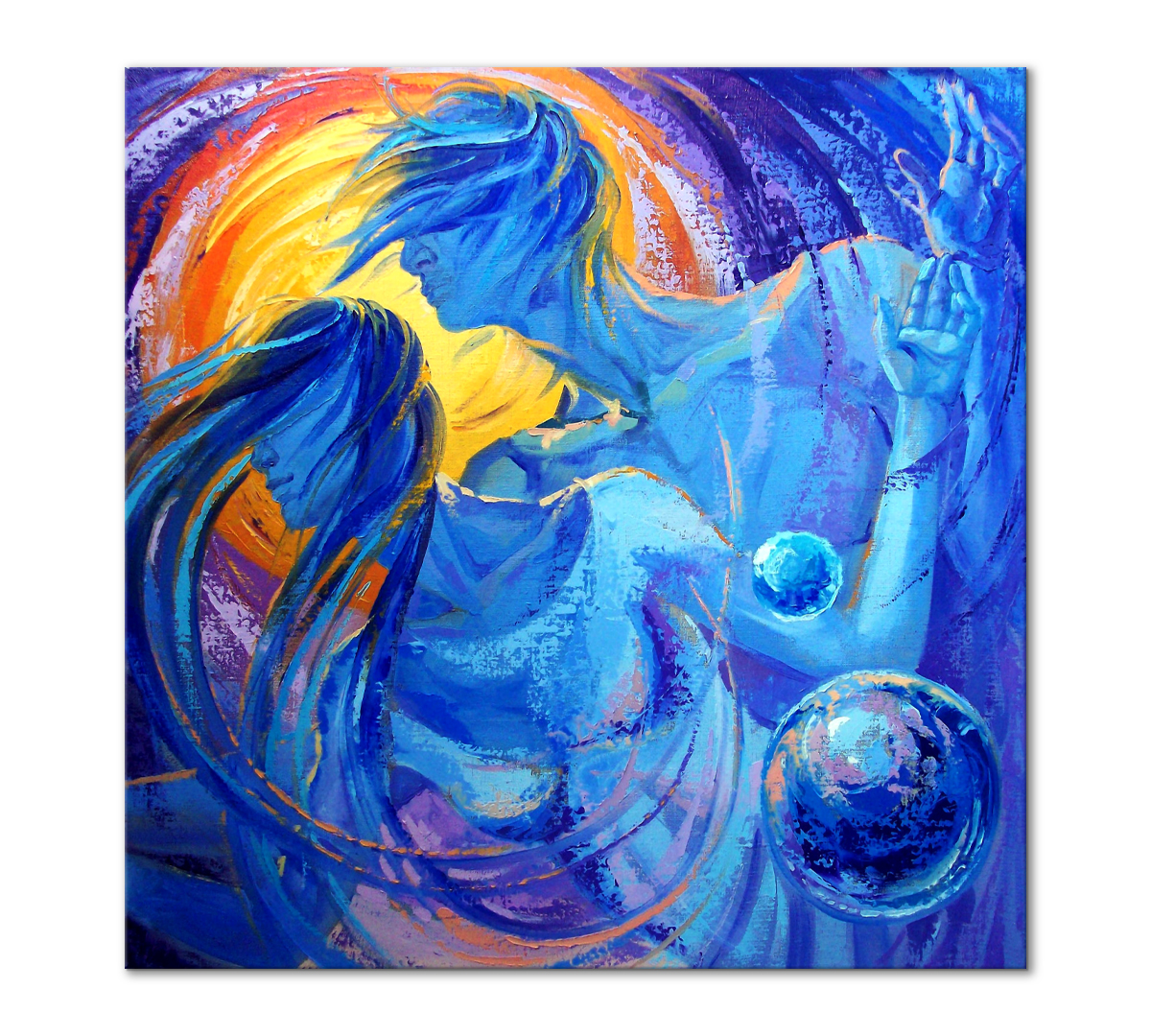 

Картина интерьерная на холсте Poly Print Art Небесная любовь 50х50 см.