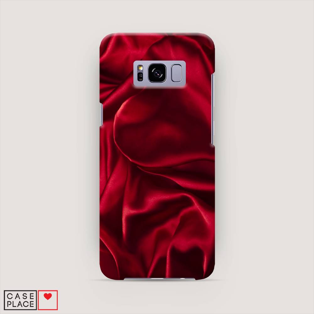 фото Чехол awog "текстура красный шелк" для samsung galaxy s8