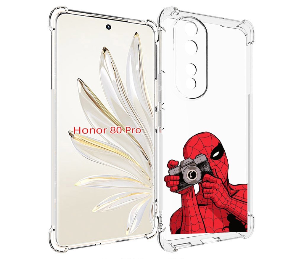 

Чехол MyPads человек паук фотограф детский для Honor 80 Pro, Прозрачный, Tocco