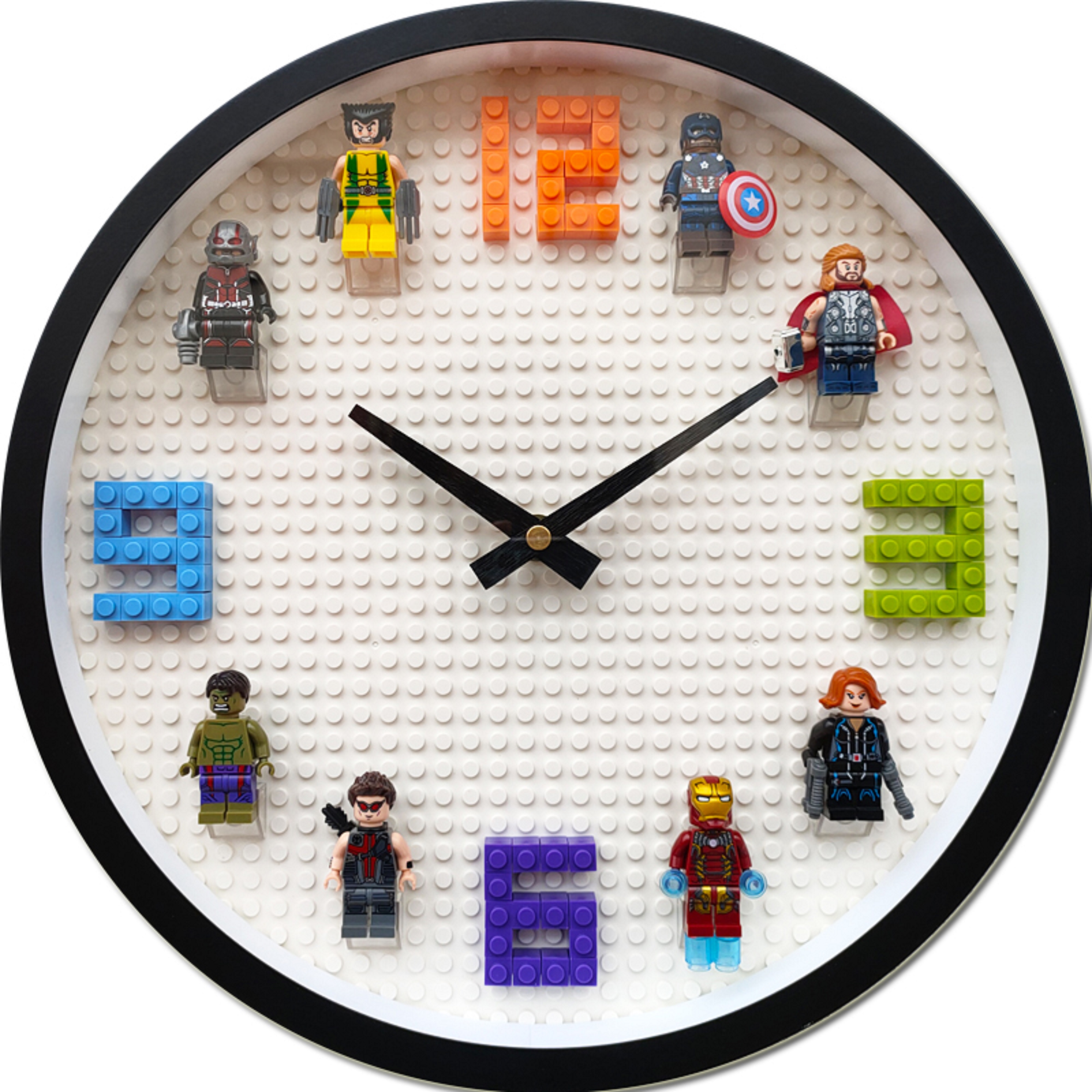 

Часы настенные marvel в стиле lego, MCBlack