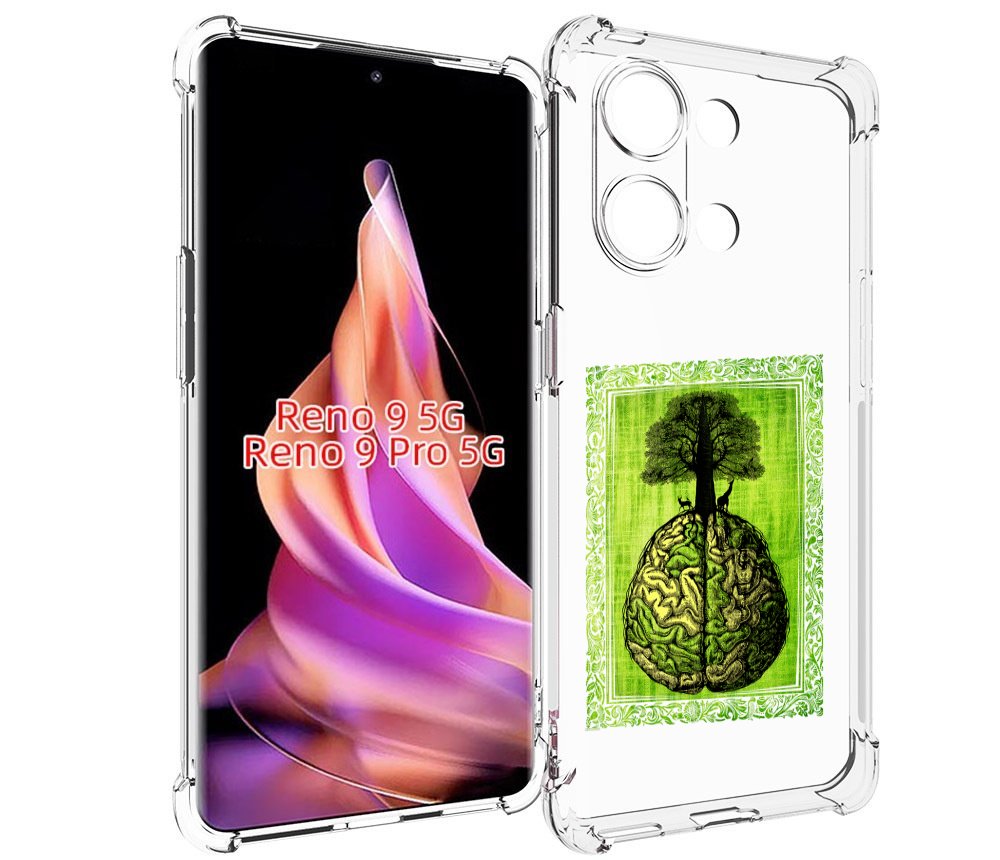 

Чехол MyPads абстракция здоровый мозг для Oppo Reno 9/Reno 9 Pro, Прозрачный, Tocco