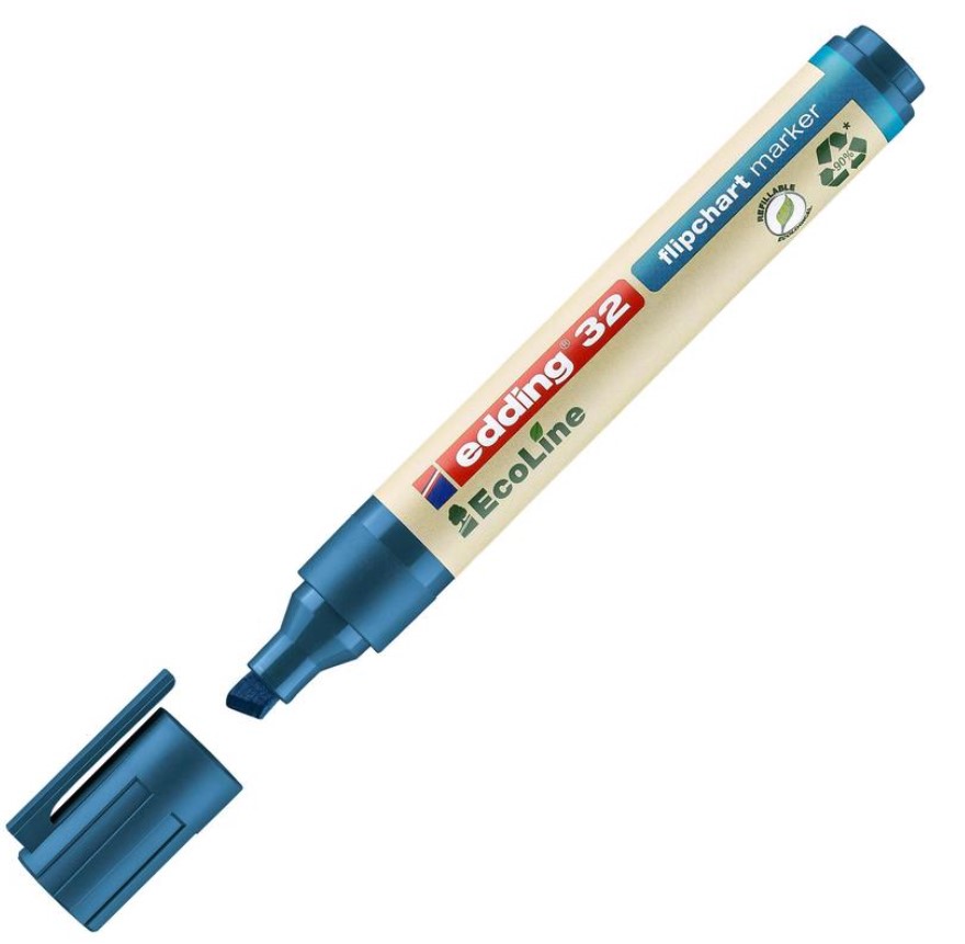 

Маркер для флипчартов Edding 1183275 32/3 Ecoline синий скошенный наконечник