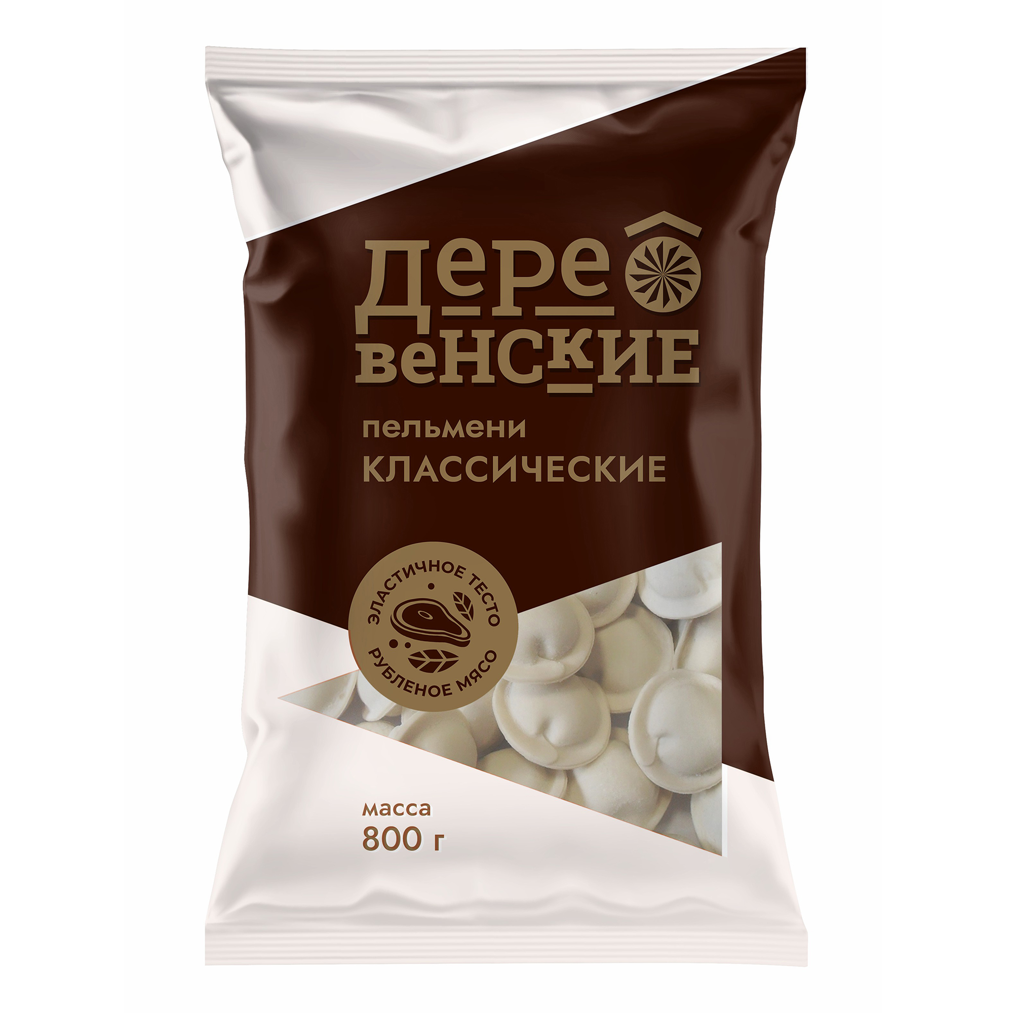 

Пельмени Деревенские Классические из свинины и говядины 800 г