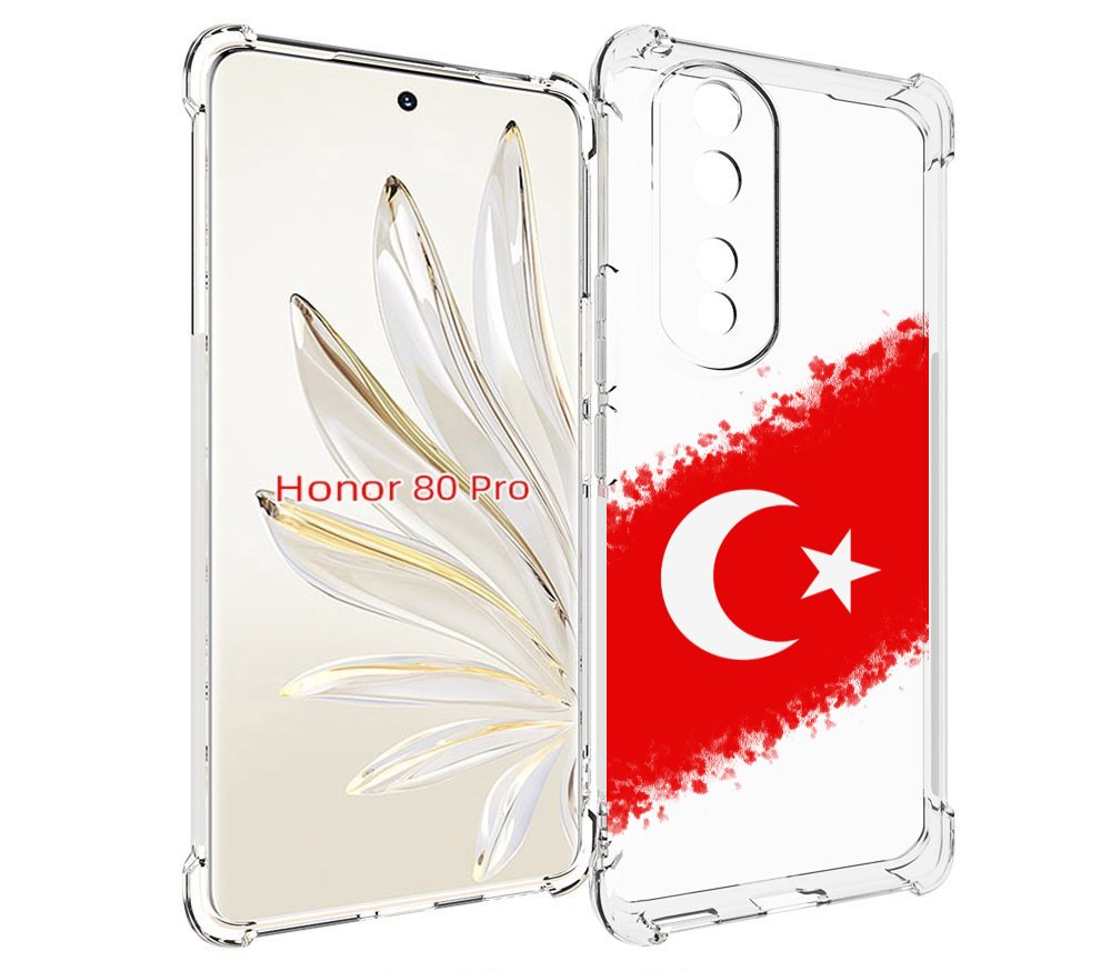 

Чехол MyPads флаг Турции для Honor 80 Pro, Прозрачный, Tocco