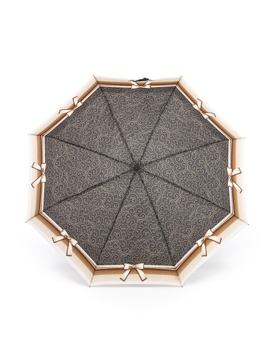 Зонт складной женский автоматический ZEST 24757 серо-коричневый