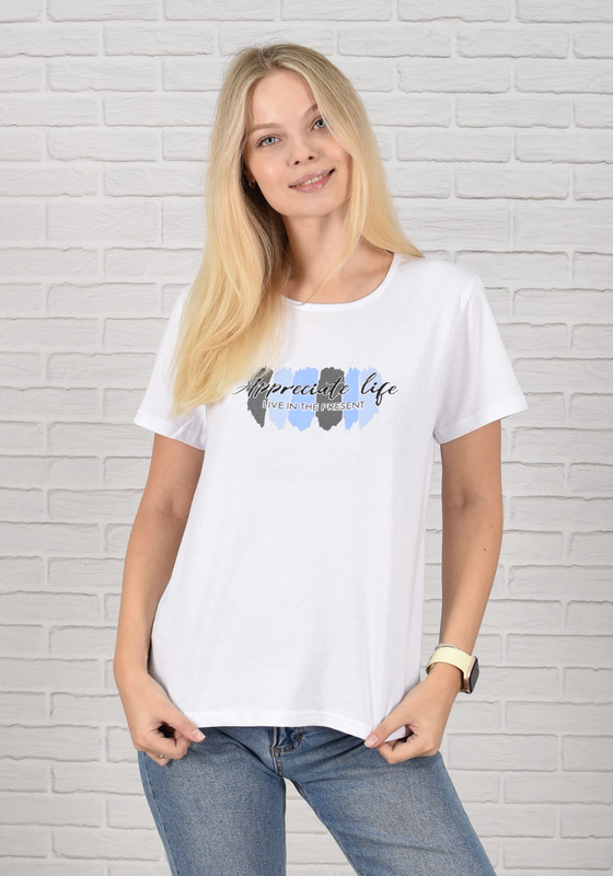 Футболка женская LIDEKO 652-24 белая 108